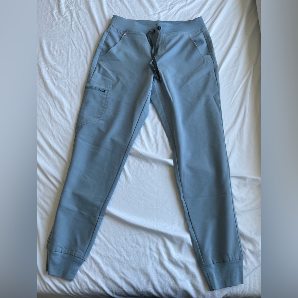NWOT FIGS High-Waisted Zamora Scrub pants - Small Regular DUSTY BLUE